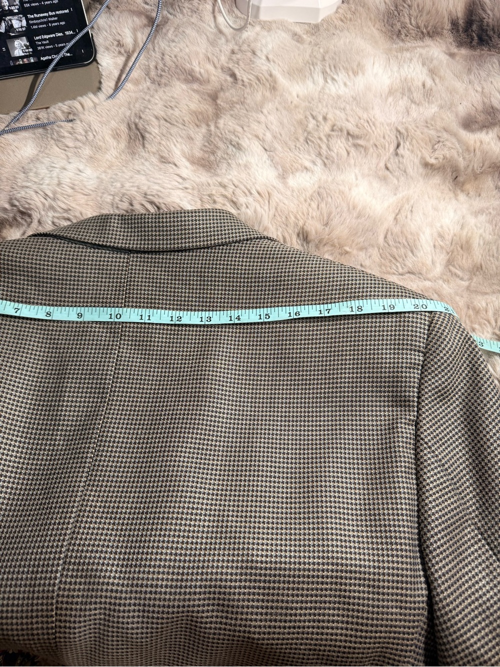 Joseph Abboud Collection Sport Coat Blazer Houndstooth Wool/Silk USA Men’s 42L - Picture 5 of 8
